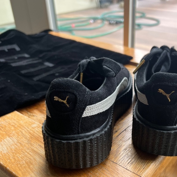 Puma X Fenty Rihanna Creepers- Black w/ White Suede- Never Worn - Picture 10 of 11